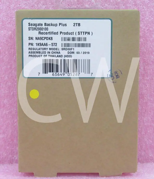 Alt view image 2 of 2 - STDR2000100 Seagate 1K9AA6 Backup Plus 2TB 5.4K USB3.0 2.5" External Hard Drive