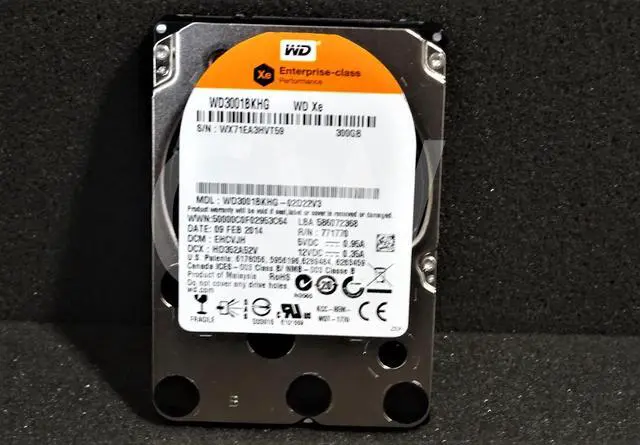 Alt view image 2 of 2 - Western Digital XE WD3001BKHG 300GB 10K RPM 6Gb/s 2.5" SAS HDD Hard Drive