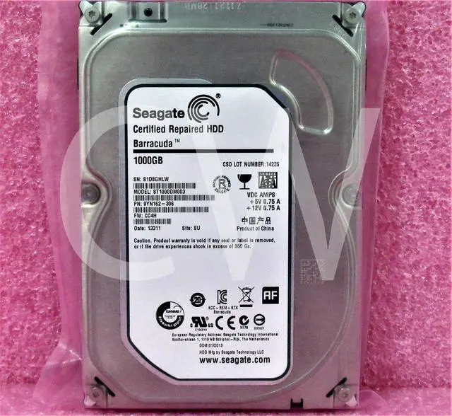 Main image of ST1000DM003 Seagate 9YN162 1TB 7.2K RPM 6Gb/s 3.5" SATA DESKTOP HDD Hard Drive