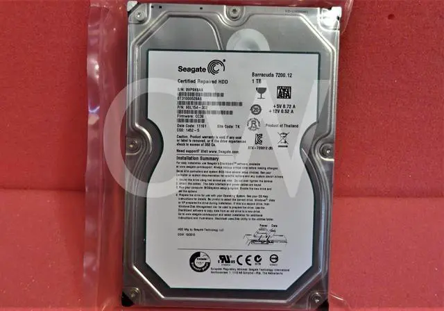 Alt view image 2 of 2 - ST31000528AS Seagate 9SL154-302 1TB 7200RPM 3Gbps  3.5" SATA HDD Hard Drive
