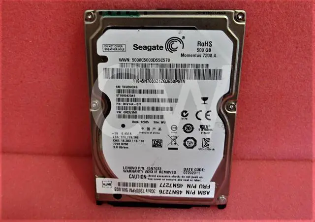 Alt view image 2 of 2 - ST9500420AS Seagate 9HV144-071 500GB 7200RPM 3Gbps 2.5" SATA HDD Hard Drive