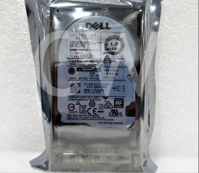 Alt view image 2 of 2 - 0-HRS RF9T8 HUC101818CS4024 Dell 1.8TB 10KRPM 6Gbps  2.5"SAS SERVERHDD HardDrive