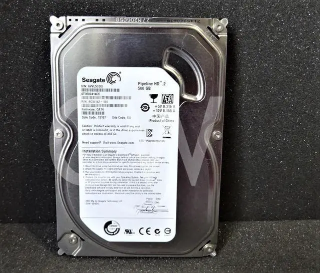 Alt view image 2 of 2 - ST3500414CS Seagate 9GW142 500GB 5.9K RPM 3Gb/s 3.5" SATA HDD Hard Drive