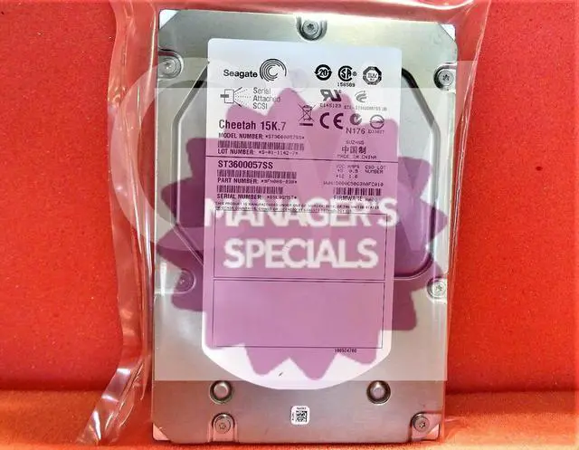 Alt view image 2 of 2 - ST3600057SS Seagate 9FN066-038 600GB 15K RPM 6Gb/s 3.5" SAS HDD Hard Drive