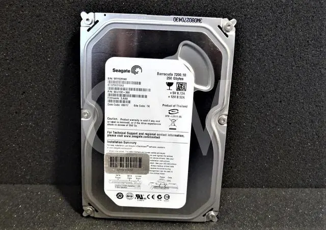 Alt view image 2 of 2 - ST3250310AS Seagate 9EU132 BARRACUDA 250GB 7200RPM 3Gbps 3.5"SATA HDD Hard Drive