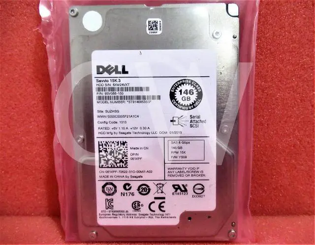 Main image of 61XPF ST9146853SS Dell SAVVIO 15K.3 146GB 15000RPM 6Gb/s 2.5" SAS HDD Hard Drive