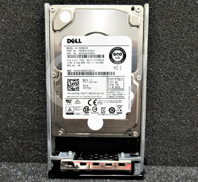 thumbnail image 2 of Dell 600GB 15K RPM 12Gbps SAS 2.5in Server Hard Drive – 4HGTJ ST600MP0005 For PowerEdge Gen13 2 of 3