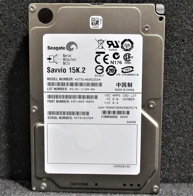 Alt view image 2 of 2 - 0-HOURS ST9146852SS Seagate 9FU066 146GB 15K RPM 6Gb/s 2.5" SAS HDD Hard Drive
