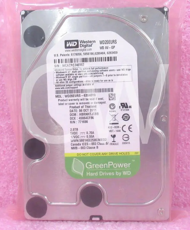 Disque Dur Interne Western Digital 2To 3.5 SATA - WD2005FBYZ-01YCBB3 (occasion)
