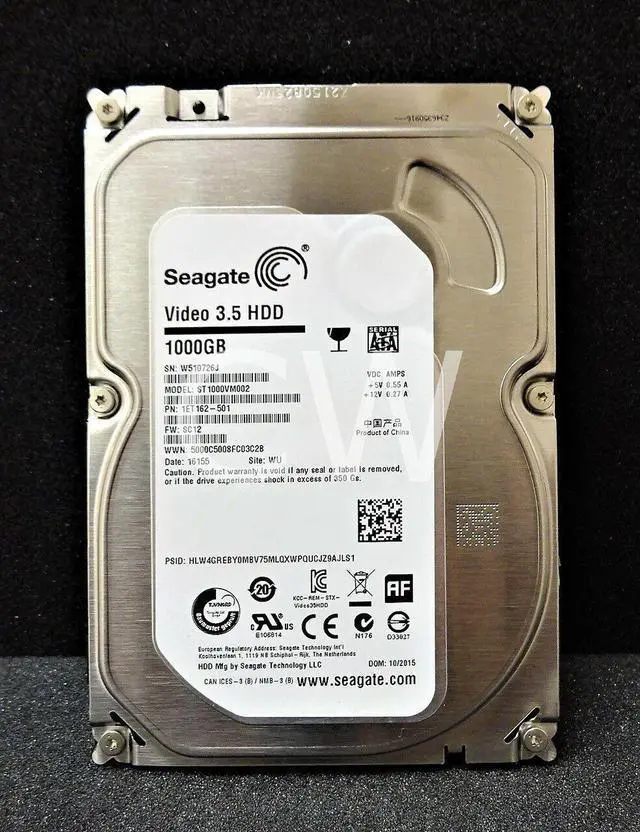 Alt view image 2 of 2 - ST1000VM002 Seagate 1ET162-501 1TB 5.9K RPM 6Gb/s 3.5" SATA HDD Hard Drive