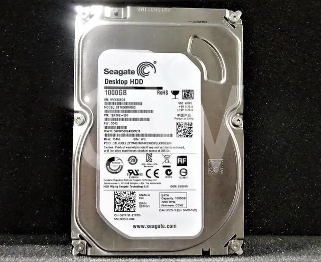 Alt view image 2 of 2 - 0-HOURS Seagate ST1000DM003 1ER162-501 1TB 7200RPM 6Gbps 3.5"SATA HDD Hard Drive