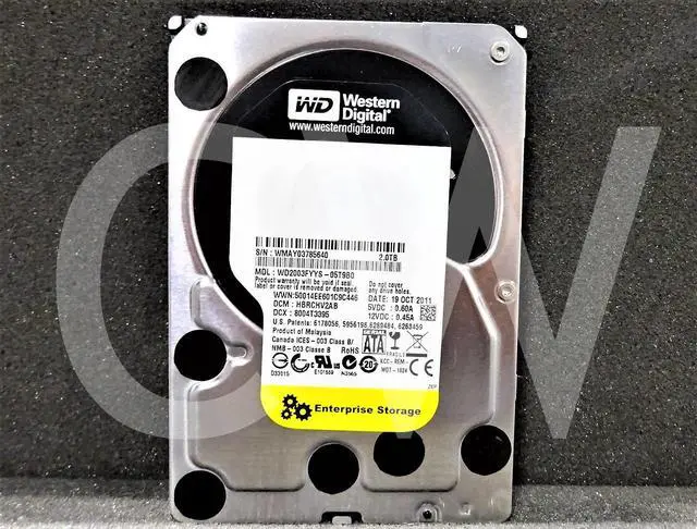 Alt view image 2 of 2 - WD2003FYYS Western Digital 2TB 7200RPM 3Gbps 3.5" SATA HDD Hard Drive