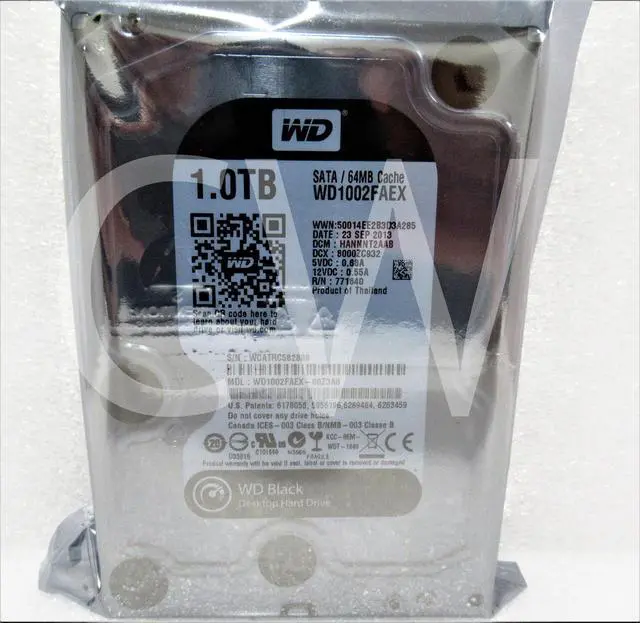 Alt view image 2 of 2 - Western Digital WD1002FAEX 1TB 7.2K RPM 6Gbps 3.5" SATA Hard Drive