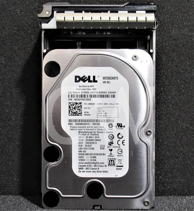 Alt view image 2 of 2 - M020F 0M020F Dell WD5002ABYS 500GB 7200RPM 3Gbps 3.5" SATA SERVER HDD Hard Drive