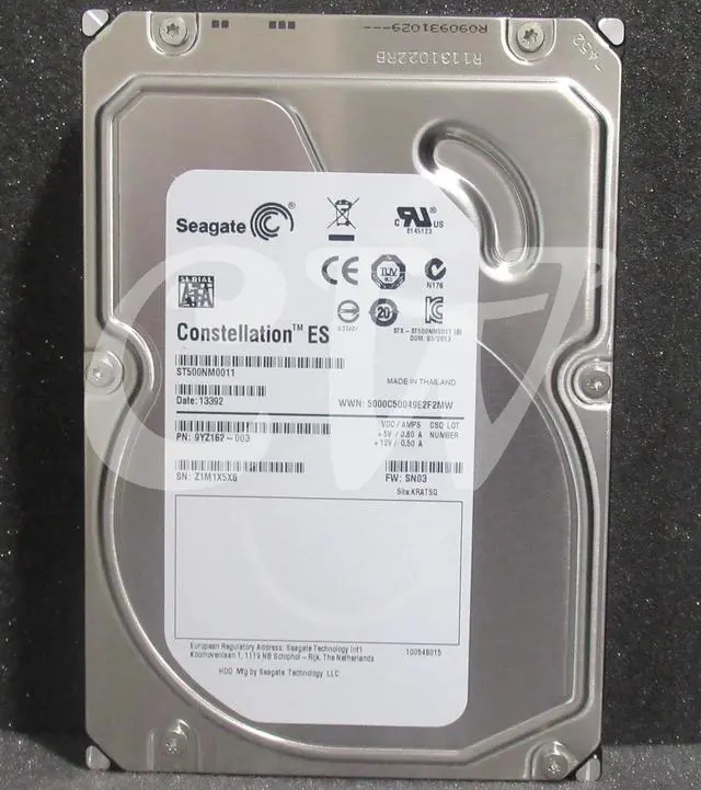 Alt view image 2 of 2 - ST500NM0011 Seagate 9YZ162 500GB 7.2K RPM 6Gb/s 3.5"SATA HDD Hard Drive-(0 H0RS)