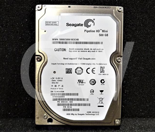 Alt view image 2 of 2 - ST9500323CS Seagate PIPELINE HD 500GB 5.4K RPM 3Gb/s 2.5" SATA LAPTOP Hard Drive