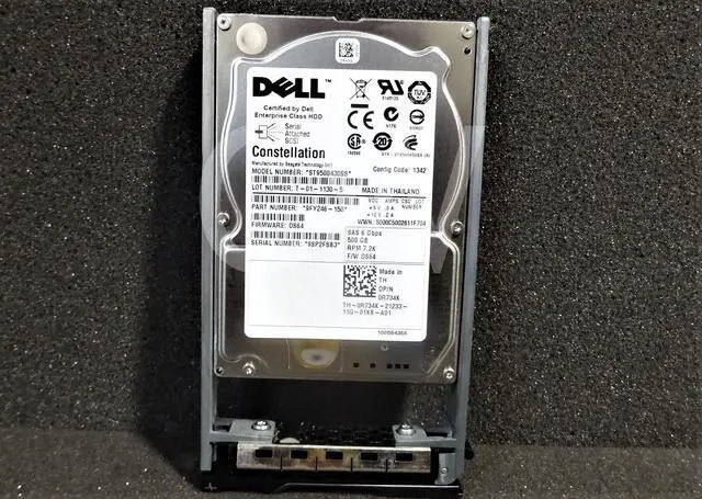 Alt view image 2 of 2 - R734K ST9500430SS Dell 500GB 7200RPM 6Gbps 2.5"SAS SERVER HDD Hard Drive W/Caddy