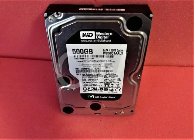 Alt view image 2 of 2 - WD5001AALS Western Digital BLACK 500GB 7.2K RPM 3Gb/s 3.5" SATA HDD Hard Drive
