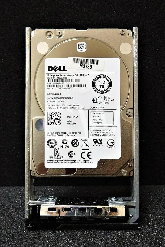 Alt view image 2 of 2 - RMCP3 ST1200MM0007 Dell 1.2TB 10K 6Gbps 2.5" SAS SERVER HDD Hard Drive W/R Tray