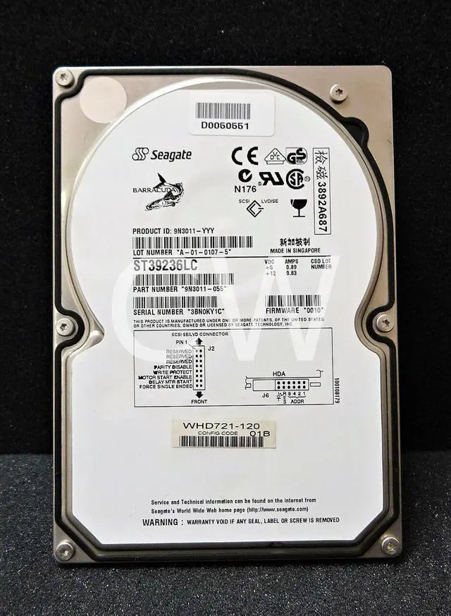 Alt view image 2 of 2 - ST39236LC Seagate 9N3011 9.2GB 7200RPM 80Pin 1MB 3.5" SCSI HDD Hard Drive