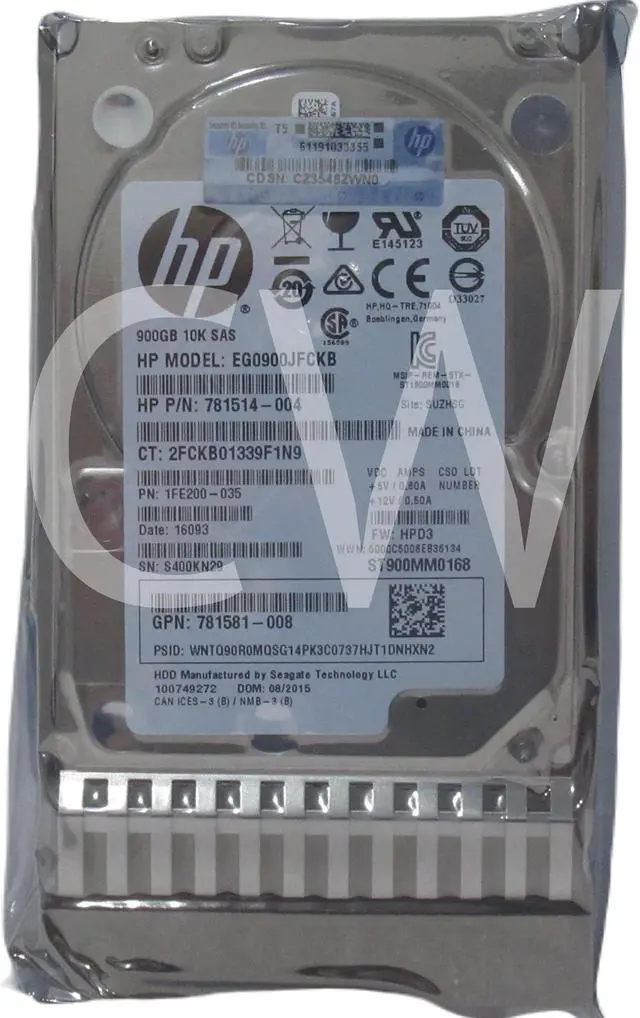 Alt view image 2 of 2 - 787647-001 1FE200-035 HP MSA 900GB 10K RPM 12Gb/s 2.5" SAS SERVER HDD Hard Drive