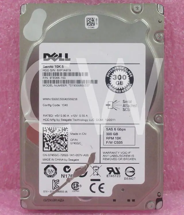 Alt view image 2 of 2 - ST9300605SS Seagate 745GC 0745GC 300GB 10K RPM 6Gb/s 2.5" SAS Hard Drive