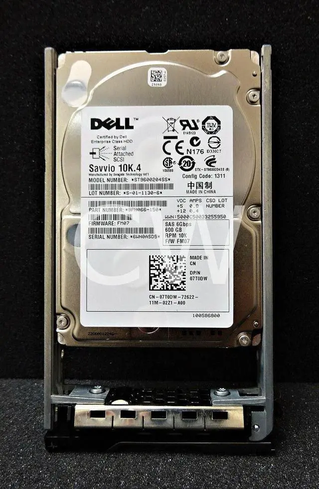 Alt view image 2 of 2 - 7T0DW ST9600204SS Dell SAVVIO 600GB 10K RPM 6Gbps 2.5" SAS SERVER HDD Hard Drive