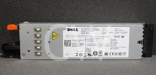 Alt view image 4 of 4 - FJVYV 0FJVYV Dell 717-Watts Redundant Hot-Swap Power Supply For POWEREDGE R610
