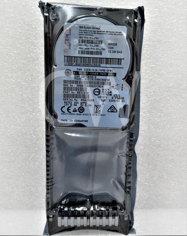 Alt view image 2 of 2 - 01LJ786 01LJ791 01LJ793 IBM 900GB 10000RPM 12Gbps 2.5" SAS SERVER HDD Hard Drive