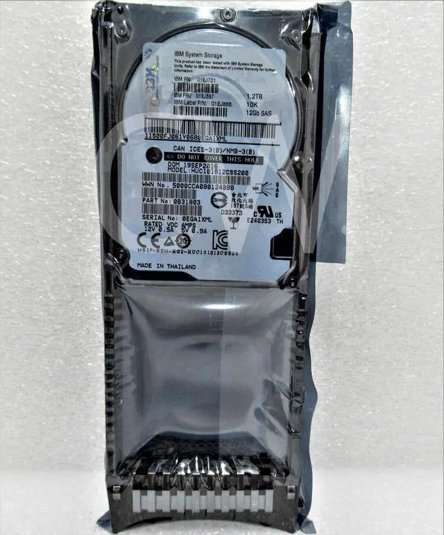 Alt view image 2 of 2 - 01EJ587 01EJ721 01EJ866 IBM V3700 V2 1.2TB 10K RPM 12Gb/s 2.5" SAS Hard Drive