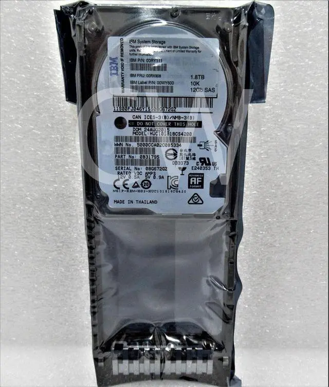 Alt view image 2 of 2 - 00RX908 00RY111 00WY600 IBM AHF4 1.8TB 10K RPM 12Gb/s 2.5" SAS HDD Hard Drive
