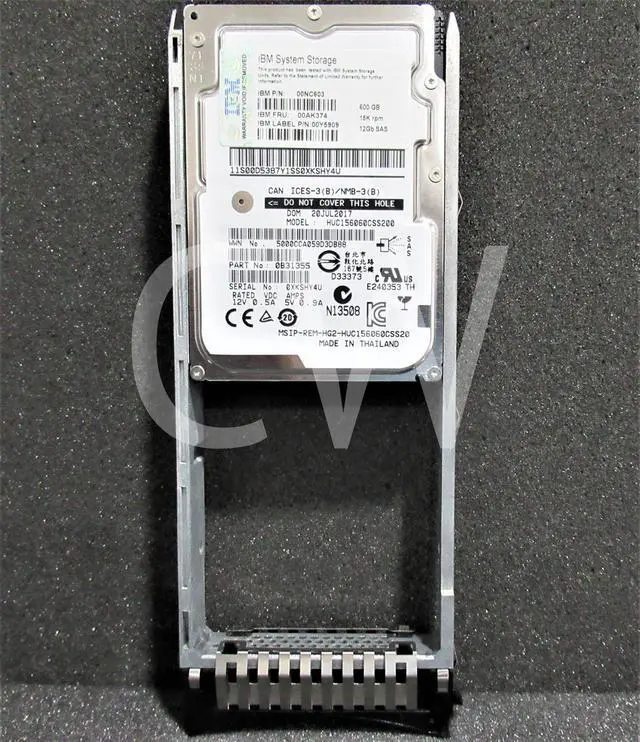 Alt view image 2 of 2 - IBM 00AK374 00NC603 00Y5909 600GB 15K RPM 12Gb/s 2.5" SAS SERVER HDD Hard Drive