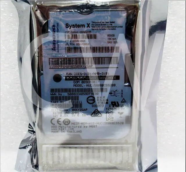 Alt view image 2 of 2 - 00WG666 00WG665 00WG669 IBM 600GB 15000RPM 12Gbps G3HS 2.5" SAS HDD Hard Drive