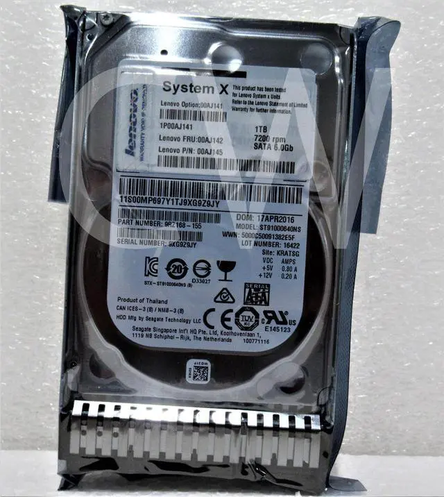 Alt view image 2 of 2 - 00AJ142 00AJ141 00AJ145 LENOVO 1TB 7200RPM 6Gbps 2.5" SATA SERVER HDD Hard Drive