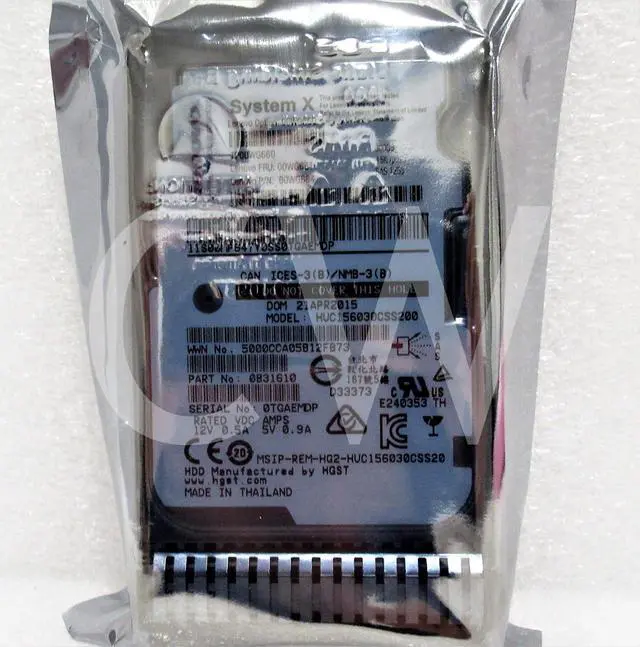 00WG660 ［300GB 15K 12Gb SAS 2.5 G3HS HDD］ LENOVO 00WG660 - 300GB 15K 12G SAS SFF G3HS HDD