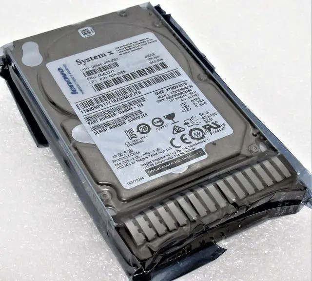 Main image of 00AJ092 00AJ091 00AJ095 LENOVO 600GB 10K RPM 6Gb/s G3HS 2.5" SAS HDD Hard Drive