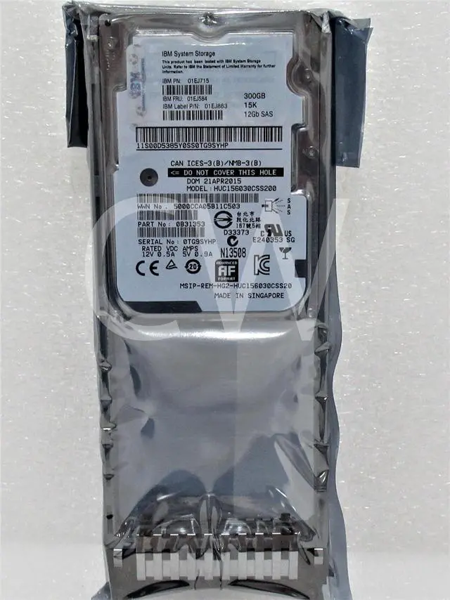 Alt view image 2 of 2 - IBM 01EJ584 01EJ715 01EJ863 300GB 15000RPM 12Gbps 2.5" SAS SERVER HDD Hard Drive