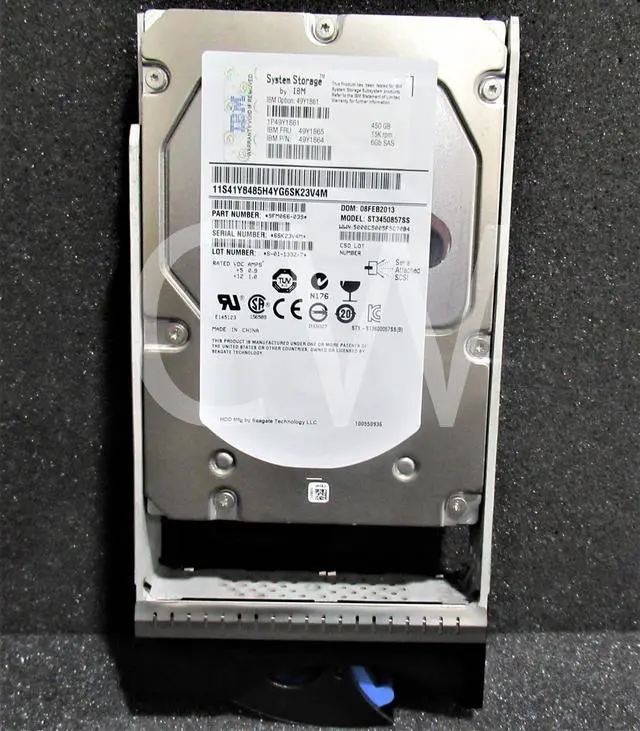 Alt view image 2 of 2 - 49Y1865 49Y1861 49Y1864 IBM SYSTEM 450GB 15000RPM 6Gbps 3.5" SAS HDD Hard Drive