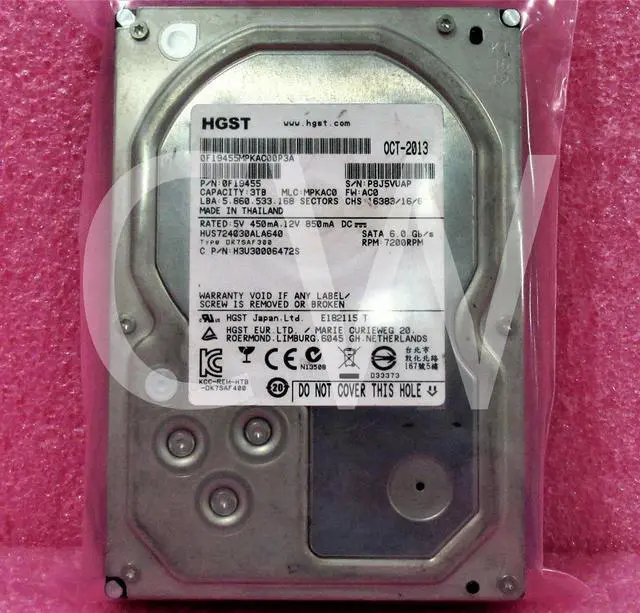 Alt view image 2 of 2 - 0F19455 HUS724030ALA640 HGST 3TB 7200RPM 6Gbps 3.5" SATA HDD Hard Drive