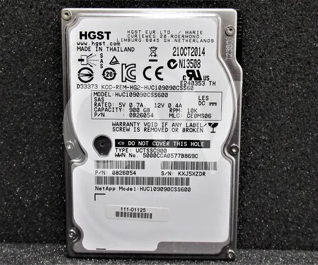 Alt view image 2 of 2 - HUC109090CSS600 0B26054 HGST 900GB 10K RPM 6Gb/s 2.5" SAS HDD Hard Drive