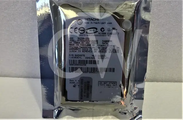 Alt view image 2 of 2 - HTS542525K9SA00 0A54976 Hitachi 250GB 5400RPM 1.5Gbps 2.5" SATA HDD Hard Drive