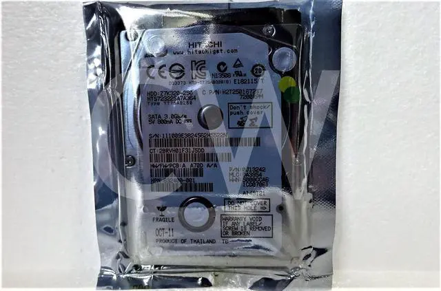 Main image of HTS723225A7A364 0J13242 Hitachi 250GB 7200RPM 3Gbps 2.5" SATA HDD Hard Drive
