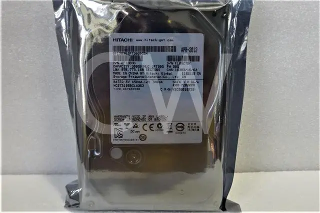 Alt view image 2 of 2 - HCS721050CLA362 0F13836 Hitachi 500GB 7.2K RPM 3Gb/s 3.5" SATA HDD Hard Drive