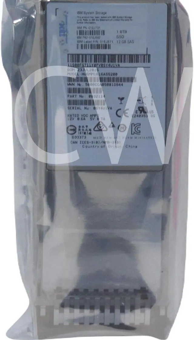 Alt view image 2 of 2 - IBM 01EJ592 01EJ731 01EJ871 1.6TB 12Gbps 2.5" SAS Solid State Drive (SSD)