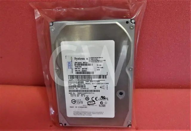 Alt view image 2 of 2 - 26K5841 39R7348 IBM 73GB 15000RPM 3Gbps 3.5" HS SAS  Hard Drive HUS153073VLS300