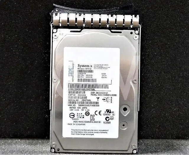 Alt view image 2 of 2 - 49Y6102 49Y6103 49Y6106 IBM 600GB 15K RPM 6Gb/s 3.5" SAS SERVER HDD Hard Drive