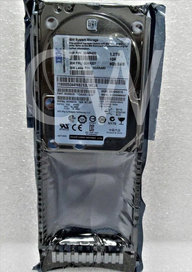 Alt view image 2 of 2 - 00AR327 00AR400 00AR480 IBM 1.2TB 10K RPM 6Gb/s 2.5" SAS SERVER HDD Hard Drive