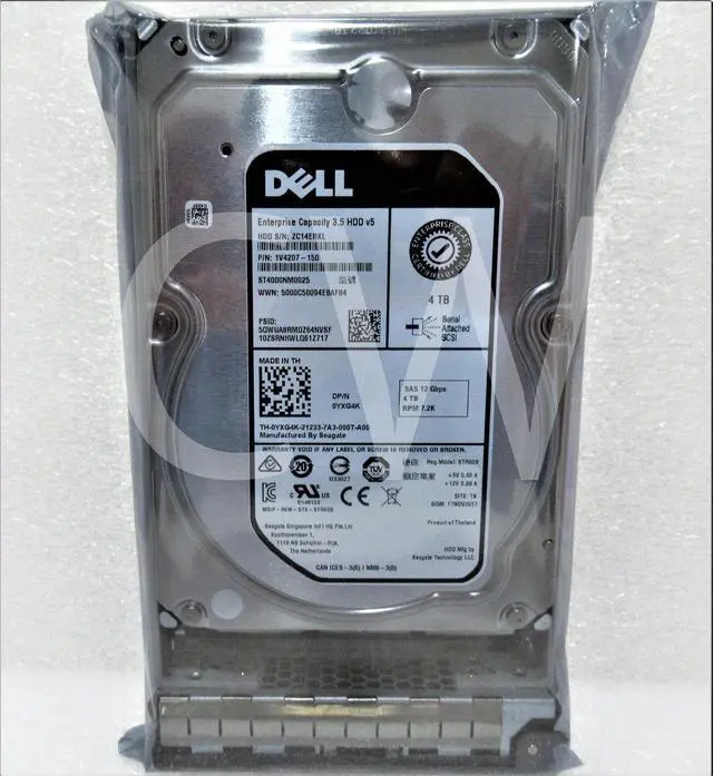 Alt view image 2 of 2 - 1V4207-150 Dell 4TB 7.2K SAS 12G LFF Hard Drive