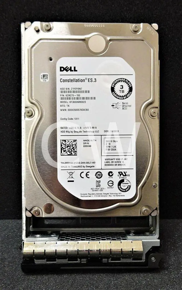 Main image of 9ZM278-150 Dell 3TB 7.2K SAS 6G LFF Hard Drive