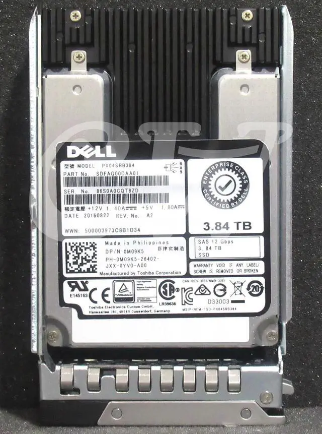 Main image of SDFAG00DAA01 Dell 3.84TB SSD SAS 12G SFF Hard Drive